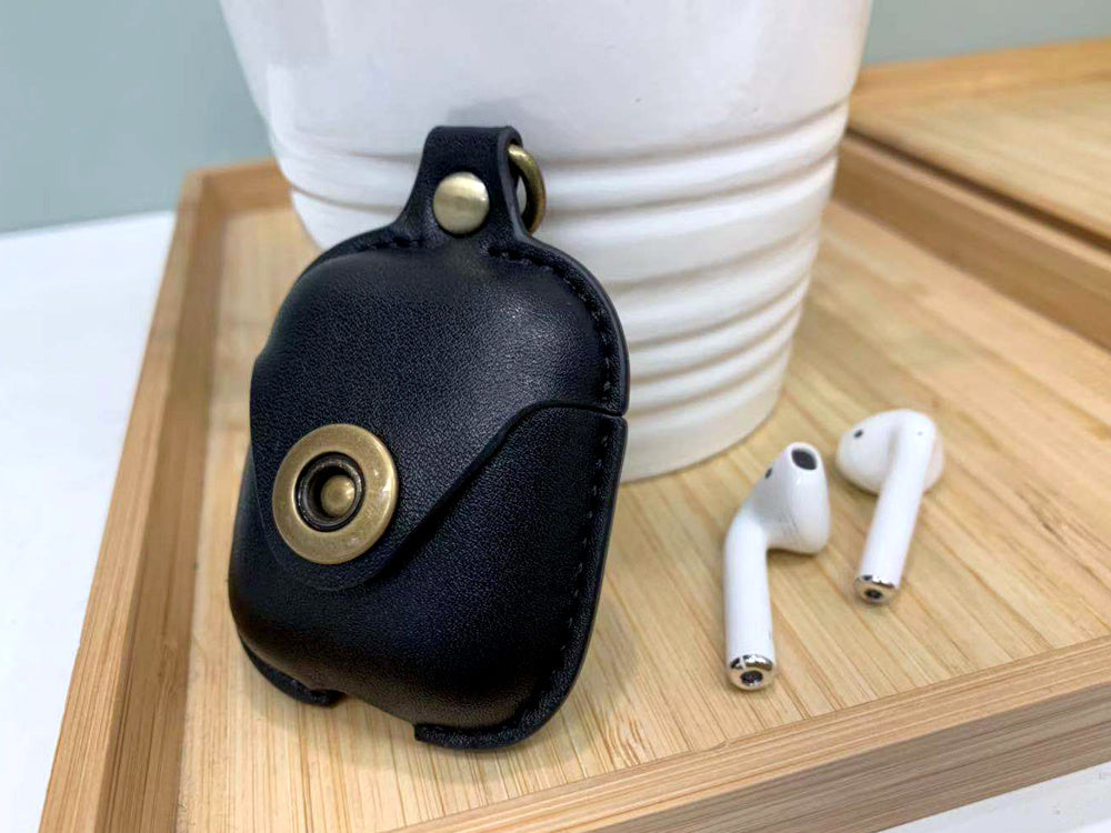 Compatible with Apple, AirPods leather earphone cover