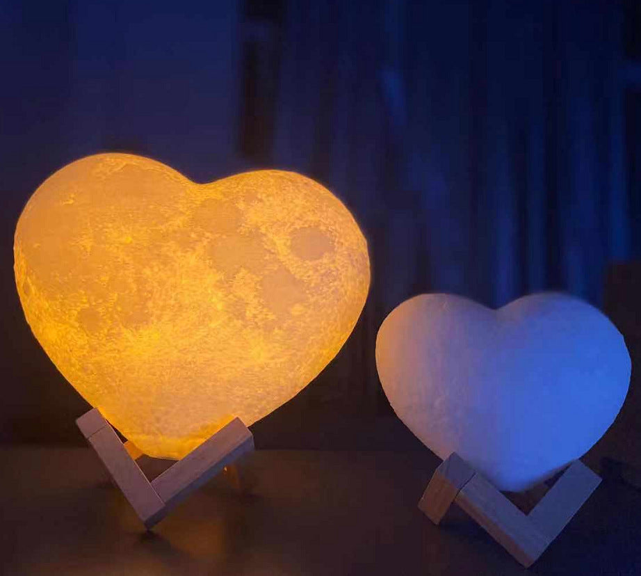 Love Night Light Valentine'S Day Heart-Shaped Moon Light