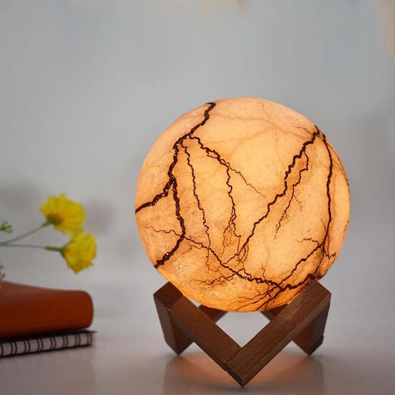 Moon Light Painted LED Lightning 3D Night Light